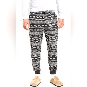 NWT Old Navy Men's Flannel Pajama Jogger Pants Bear Fair Isle Size XL